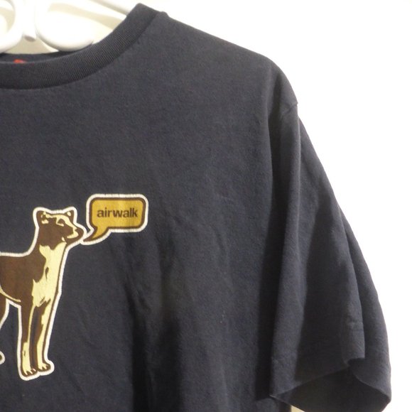 AIRWALK, short sleeve t-shirt, navy with design on front and print on back, EUC - Picture 5 of 11